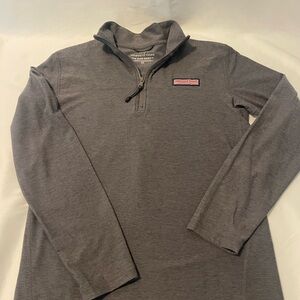 Vineyard Vines Gray Quarter-Zip Shep Shirt